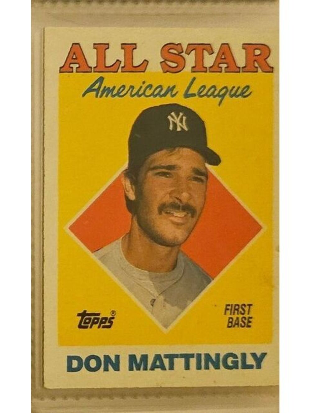 1988 Topps All-Star Baseball #386 Don Mattingly New York Yankees